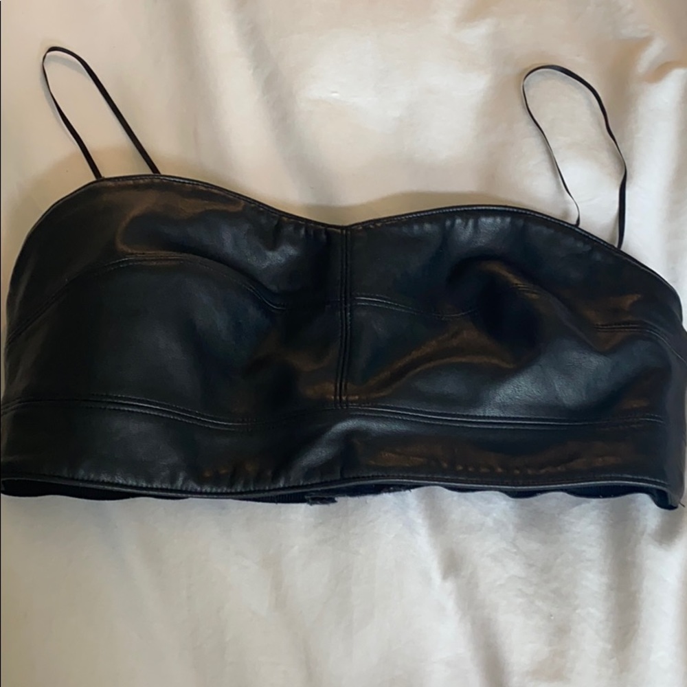 Leather bralette